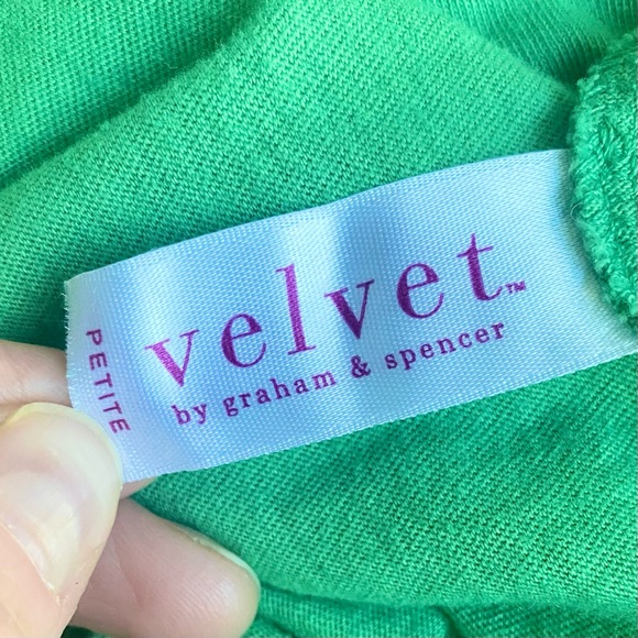 EUC Anthropologie Velvet by Graham & Spencer Green Cotton Summer Dress Size SP - Picture 5 of 6